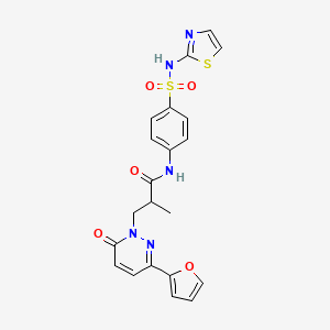 3-(3-(furan-2-yl)-6-oxopyridazin-1(6H)-yl)-2-methyl-N-(4-(N-(thiazol-2-yl)sulfamoyl)phenyl)propanamide