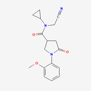 N-(cyanomethyl)-N-cyclopropyl-1-(2-methoxyphenyl)-5-oxopyrrolidine-3-carboxamide