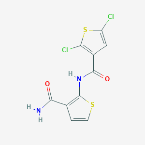 molecular formula C10H6Cl2N2O2S2 B2590338 N-(3-carbamoylthiophen-2-yl)-2,5-dichlorothiophene-3-carboxamide CAS No. 864941-21-9