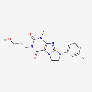 2-(3-Hydroxypropyl)-4-methyl-6-(3-methylphenyl)-7,8-dihydropurino[7,8-a]imidazole-1,3-dione