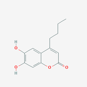 molecular formula C13H14O4 B2590345 4-butyl-6,7-dihydroxy-2H-chromen-2-one CAS No. 16574-05-3