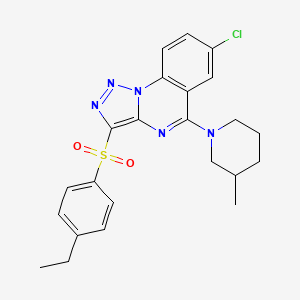 7-Chloro-3-[(4-ethylphenyl)sulfonyl]-5-(3-methylpiperidin-1-yl)[1,2,3]triazolo[1,5-a]quinazoline
