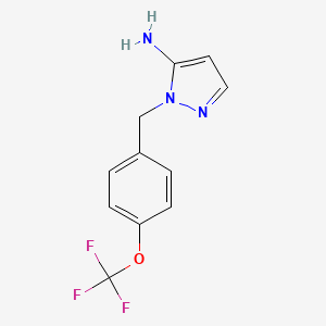 1-{[4-(trifluoromethoxy)phenyl]methyl}-1H-pyrazol-5-amine