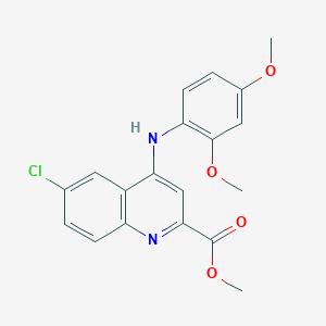 molecular formula C19H17ClN2O4 B2590357 Methyl 6-chloro-4-[(2,4-dimethoxyphenyl)amino]quinoline-2-carboxylate CAS No. 1207049-57-7