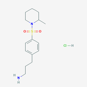 3-(4-((2-Methylpiperidin-1-yl)sulfonyl)phenyl)propan-1-amine hydrochloride