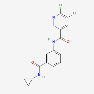 5,6-dichloro-N-[3-(cyclopropylcarbamoyl)phenyl]pyridine-3-carboxamide