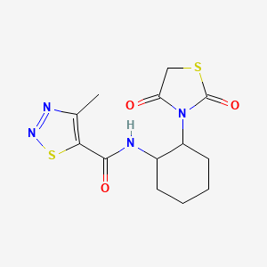 N-(2-(2,4-dioxothiazolidin-3-yl)cyclohexyl)-4-methyl-1,2,3-thiadiazole-5-carboxamide