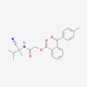 [2-[(2-Cyano-3-methylbutan-2-yl)amino]-2-oxoethyl] 2-(4-methylbenzoyl)benzoate