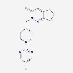 molecular formula C17H20BrN5O B2590372 2-{[1-(5-bromopyrimidin-2-yl)piperidin-4-yl]methyl}-2H,3H,5H,6H,7H-cyclopenta[c]pyridazin-3-one CAS No. 2097861-62-4