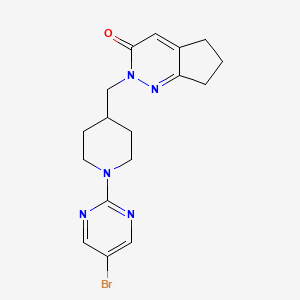2-{[1-(5-bromopyrimidin-2-yl)piperidin-4-yl]methyl}-2H,3H,5H,6H,7H-cyclopenta[c]pyridazin-3-one