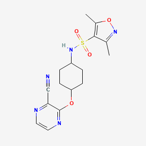 N-((1r,4r)-4-((3-cyanopyrazin-2-yl)oxy)cyclohexyl)-3,5-dimethylisoxazole-4-sulfonamide