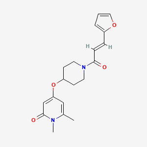 (E)-4-((1-(3-(furan-2-yl)acryloyl)piperidin-4-yl)oxy)-1,6-dimethylpyridin-2(1H)-one