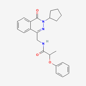 N-((3-cyclopentyl-4-oxo-3,4-dihydrophthalazin-1-yl)methyl)-2-phenoxypropanamide