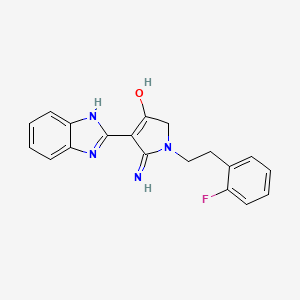 5-amino-4-(1H-1,3-benzodiazol-2-yl)-1-[2-(2-fluorophenyl)ethyl]-2,3-dihydro-1H-pyrrol-3-one