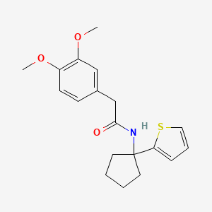 2-(3,4-dimethoxyphenyl)-N-(1-(thiophen-2-yl)cyclopentyl)acetamide