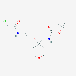 Tert-butyl N-[[4-[2-[(2-chloroacetyl)amino]ethoxy]oxan-4-yl]methyl]carbamate