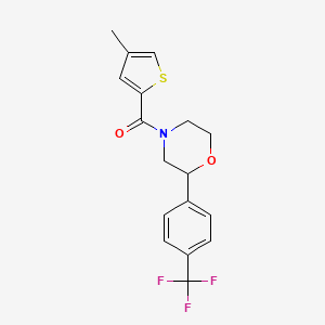 (4-Methylthiophen-2-yl)(2-(4-(trifluoromethyl)phenyl)morpholino)methanone
