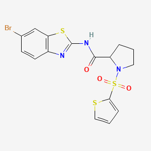 N-(6-bromobenzo[d]thiazol-2-yl)-1-(thiophen-2-ylsulfonyl)pyrrolidine-2-carboxamide