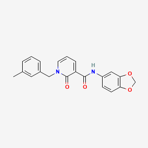 N-(benzo[d][1,3]dioxol-5-yl)-1-(3-methylbenzyl)-2-oxo-1,2-dihydropyridine-3-carboxamide