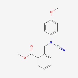 molecular formula C17H16N2O3 B2590421 Methyl 2-{[cyano(4-methoxyphenyl)amino]methyl}benzoate CAS No. 2094717-37-8