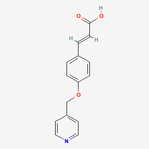 molecular formula C15H13NO3 B2590446 (2E)-3-[4-(Pyridin-4-ylmethoxy)phenyl]acrylic acid CAS No. 924865-90-7
