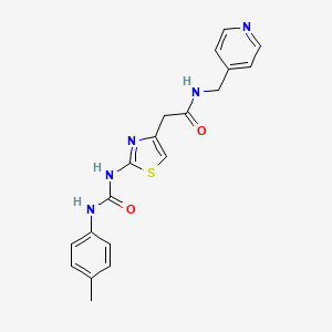 molecular formula C19H19N5O2S B2590447 N-(pyridin-4-ylmethyl)-2-(2-(3-(p-tolyl)ureido)thiazol-4-yl)acetamide CAS No. 921481-92-7