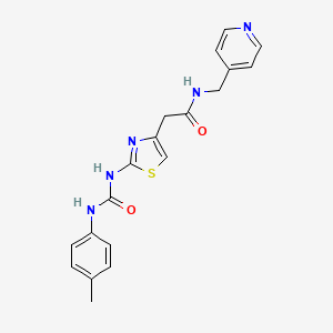 N-(pyridin-4-ylmethyl)-2-(2-(3-(p-tolyl)ureido)thiazol-4-yl)acetamide