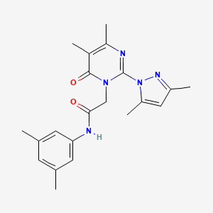2-(2-(3,5-dimethyl-1H-pyrazol-1-yl)-4,5-dimethyl-6-oxopyrimidin-1(6H)-yl)-N-(3,5-dimethylphenyl)acetamide