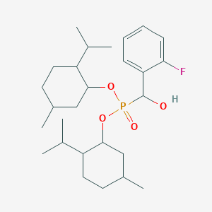 molecular formula C27H44FO4P B2590449 bis(2-Isopropyl-5-methylcyclohexyl) [(2-fluorophenyl)(hydroxy)methyl]phosphonate CAS No. 382149-58-8
