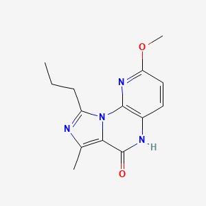 molecular formula C14H16N4O2 B2590472 2-methoxy-7-methyl-9-propylimidazo[1,5-a]pyrido[3,2-e]pyrazin-6(5H)-one CAS No. 285552-16-1