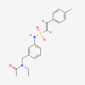 molecular formula C20H24N2O3S B2590516 N-ethyl-N-[[3-[[(E)-2-(4-methylphenyl)ethenyl]sulfonylamino]phenyl]methyl]acetamide CAS No. 1241696-34-3