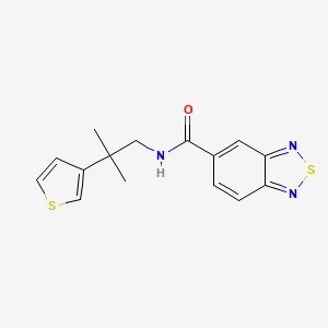 molecular formula C15H15N3OS2 B2590522 N-(2-methyl-2-(thiophen-3-yl)propyl)benzo[c][1,2,5]thiadiazole-5-carboxamide CAS No. 2319893-14-4