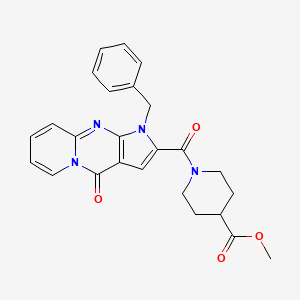 molecular formula C25H24N4O4 B2590536 Methyl 1-(1-benzyl-4-oxo-1,4-dihydropyrido[1,2-a]pyrrolo[2,3-d]pyrimidine-2-carbonyl)piperidine-4-carboxylate CAS No. 900888-25-7