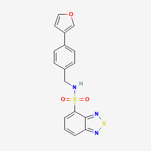 molecular formula C17H13N3O3S2 B2590538 N-(4-(furan-3-yl)benzyl)benzo[c][1,2,5]thiadiazole-4-sulfonamide CAS No. 2034557-18-9