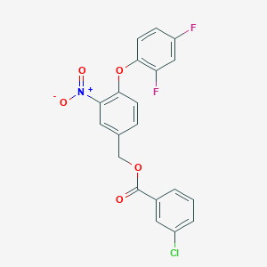 [4-(2,4-Difluorophenoxy)-3-nitrophenyl]methyl 3-chlorobenzoate