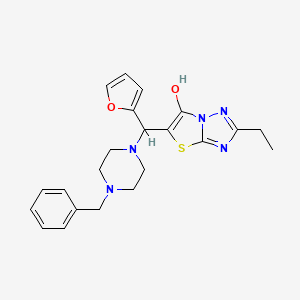 5-((4-Benzylpiperazin-1-yl)(furan-2-yl)methyl)-2-ethylthiazolo[3,2-b][1,2,4]triazol-6-ol
