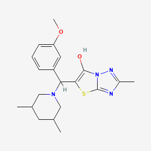 5-((3,5-Dimethylpiperidin-1-yl)(3-methoxyphenyl)methyl)-2-methylthiazolo[3,2-b][1,2,4]triazol-6-ol