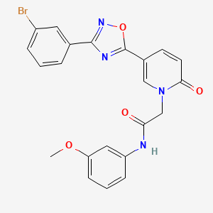 2-(5-(3-(3-bromophenyl)-1,2,4-oxadiazol-5-yl)-2-oxopyridin-1(2H)-yl)-N-(3-methoxyphenyl)acetamide