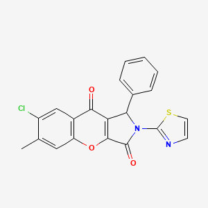 7-Chloro-6-methyl-1-phenyl-2-(thiazol-2-yl)-1,2-dihydrochromeno[2,3-c]pyrrole-3,9-dione