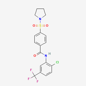 N-[2-chloro-5-(trifluoromethyl)phenyl]-4-pyrrolidin-1-ylsulfonylbenzamide
