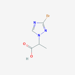 molecular formula C5H6BrN3O2 B2590549 2-(3-bromo-1H-1,2,4-triazol-1-yl)propanoic acid CAS No. 1795275-25-0