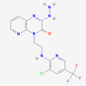 4-(2-{[3-chloro-5-(trifluoromethyl)-2-pyridinyl]amino}ethyl)-2-hydrazinopyrido[2,3-b]pyrazin-3(4H)-one