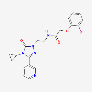 N-(2-(4-cyclopropyl-5-oxo-3-(pyridin-3-yl)-4,5-dihydro-1H-1,2,4-triazol-1-yl)ethyl)-2-(2-fluorophenoxy)acetamide