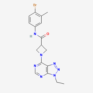 molecular formula C17H18BrN7O B2590560 N-(4-bromo-3-methylphenyl)-1-(3-ethyl-3H-[1,2,3]triazolo[4,5-d]pyrimidin-7-yl)azetidine-3-carboxamide CAS No. 1448028-44-1