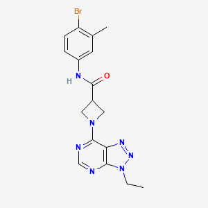 N-(4-bromo-3-methylphenyl)-1-(3-ethyl-3H-[1,2,3]triazolo[4,5-d]pyrimidin-7-yl)azetidine-3-carboxamide