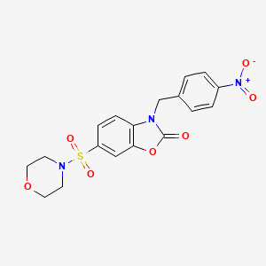 6-(morpholinosulfonyl)-3-(4-nitrobenzyl)benzo[d]oxazol-2(3H)-one