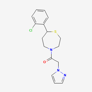 1-(7-(2-chlorophenyl)-1,4-thiazepan-4-yl)-2-(1H-pyrazol-1-yl)ethanone