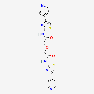 2-[2-oxo-2-[(4-pyridin-4-yl-1,3-thiazol-2-yl)amino]ethoxy]-N-(4-pyridin-4-yl-1,3-thiazol-2-yl)acetamide
