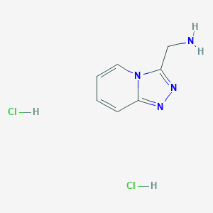 molecular formula C7H10Cl2N4 B2590565 ([1,2,4]Triazolo[4,3-a]pyridin-3-ylmethyl)amine dihydrochloride CAS No. 91981-60-1