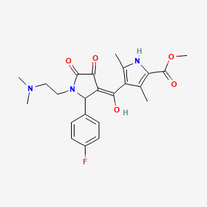 methyl 4-(1-(2-(dimethylamino)ethyl)-2-(4-fluorophenyl)-4-hydroxy-5-oxo-2,5-dihydro-1H-pyrrole-3-carbonyl)-3,5-dimethyl-1H-pyrrole-2-carboxylate